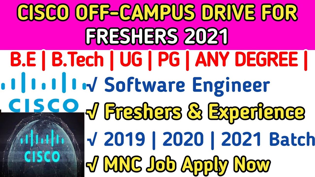 CISCO OFF-CAMPUS DRIVE FOR FRESHERS 2021 | MNC Software Engineer Job | Creative Career