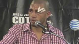 Video of Miguel Cotto at press conference after his fight with Joshua Clottey