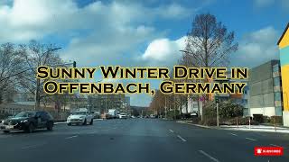 Sunny Winter Day Drive in Offenbach, Germany | Front View ☀️❄️🚗
