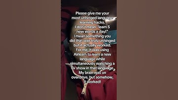 Unhinged language learning hack? Try using Airlearn while watching a show in your target language.