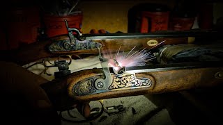 It's a safety feature. Investarms Hawken set triggers #muzzleloadingrifle #blackpowder #hawken #gun