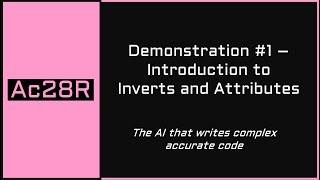 Celebrity The Ac28R Demonstration #1 - Introduction to Inverts and Attributes. Wealth