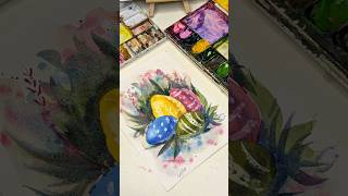 Watercolor Easter Eggs Tutorial using a Crayon #watercolor #painting #eastereggs #easter Wealth