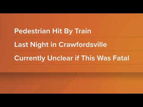 Pedestrian hit by train in Crawfordsville
