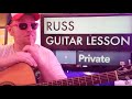 How To Play Private Guitar Russ // easy guitar tutorial beginner lesson easy chords