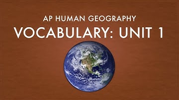 AP Human Geography - Unit 1 Vocabulary