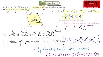 10th standard Exercise 5.1 Sum 6 | area of the quadrilateral | COORDINATE GEOMETRY | CAT