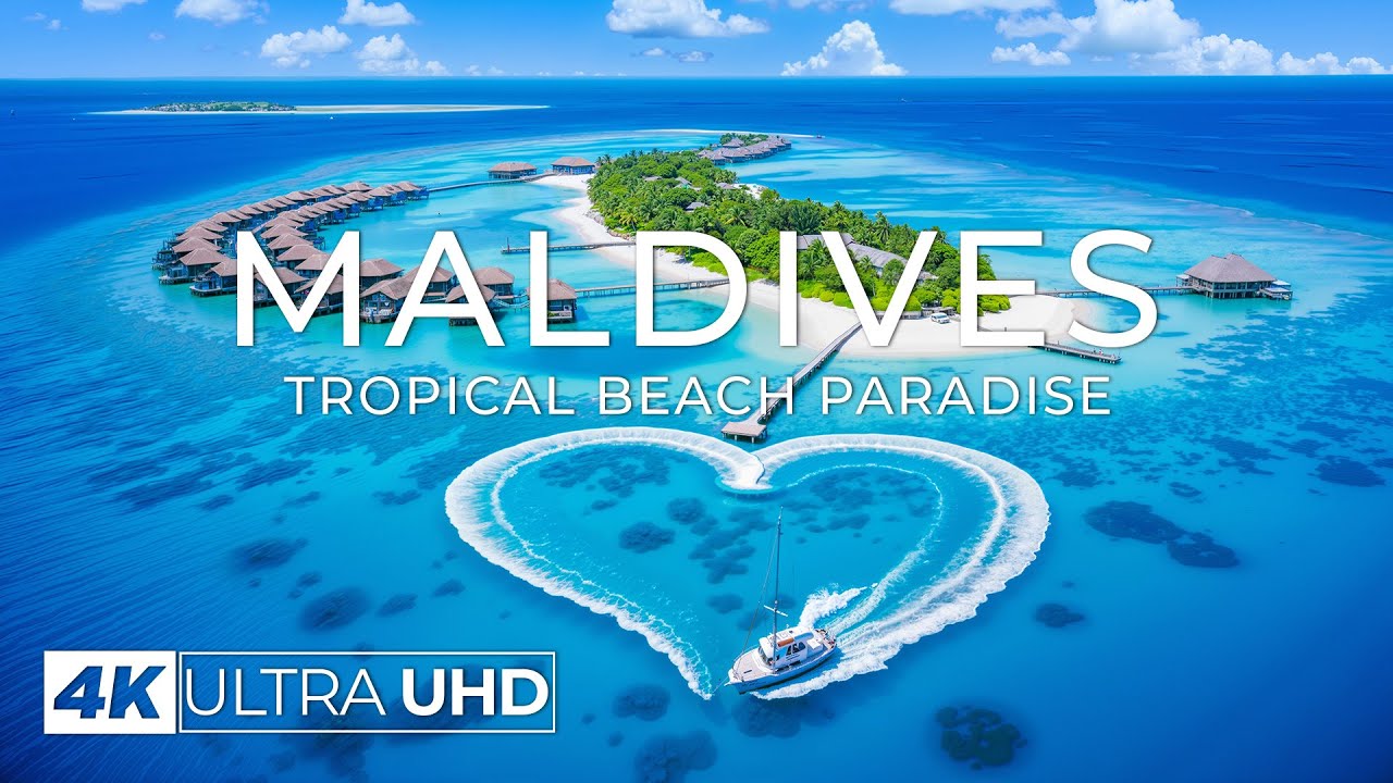 [4K] Maldives 2025 🇲🇻 Stunning Beaches & Crystal Clear Waters Aerial Views - Wonder Places 4K