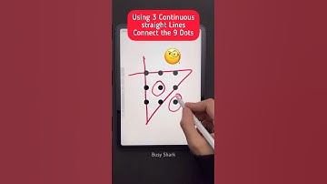 Connect The 9 Dots using 3 Lines #connectdots #puzzle