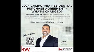 Information 2024 California Residential Purchase Agreement - What's Changed (12.27.24) Update