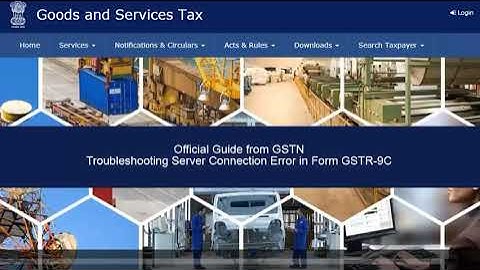 GST Server Connection Error in Form GSTR 9C