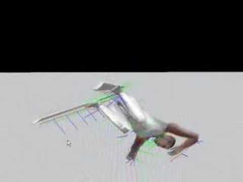 Powered Ragdoll Test - aerial skiier prototype 01