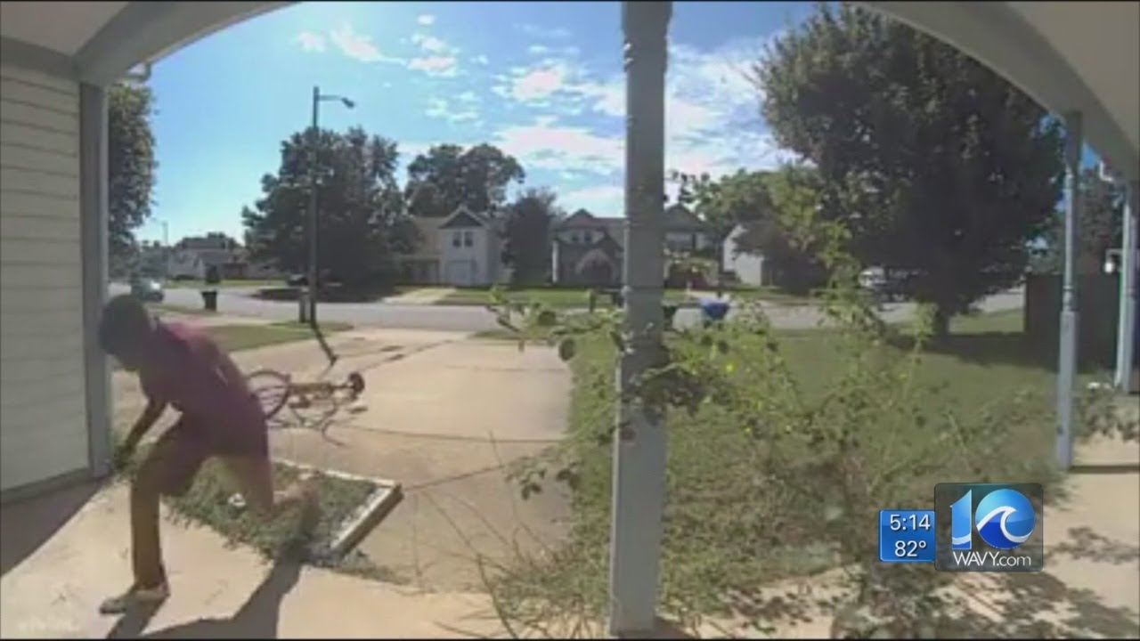 Porch pirate caught on camera in Virginia Beach YouTube