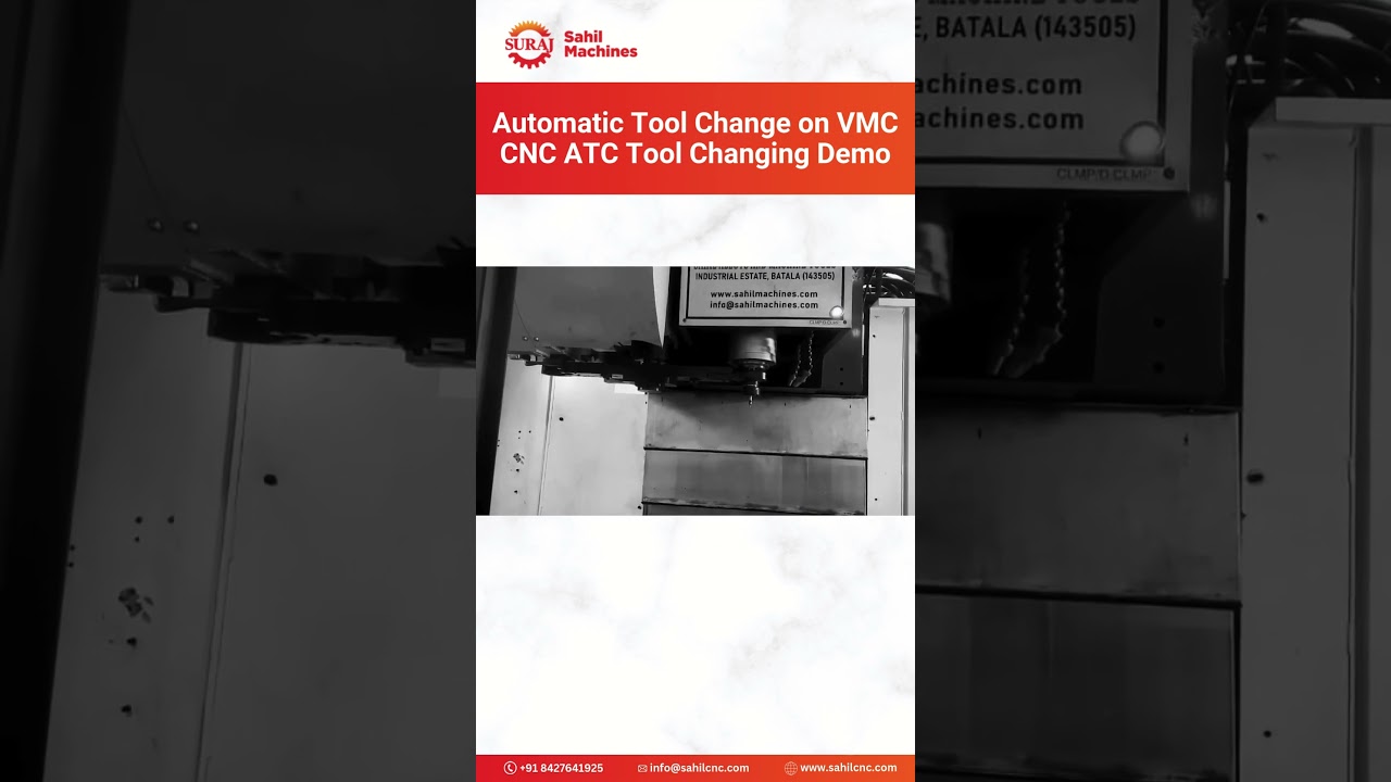Automatic Tool Changer in Action | Sahil CNC Vertical Machining Center | ATC Demo on VMC