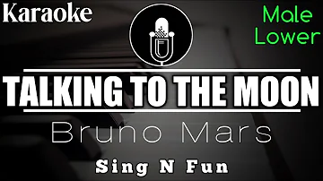 Bruno Mars - Talking To The Moon Karaoke Male Lower Key