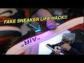 FAKE SNEAKER LIFE HACK! *HOW TO SPOT FAKES*