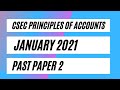 CSEC Principles Of Accounts January 2021 Past Paper 2 (Question 5) Trial Balance