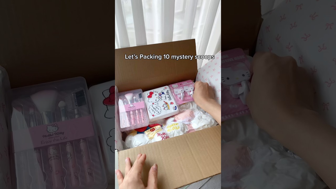šLet's Packing 10 mystery scoops for his GF .Best BF everš„¹#hellokitty #sanrio#gift#fyp#mysterybox