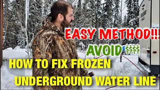How to FIX a frozen underground water line in 5 steps!