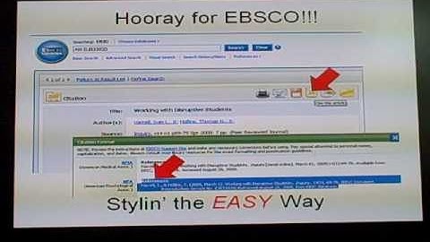 The EBSCO Databases for Research in Psychology