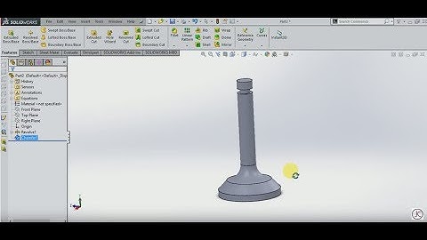 How to design Engine valve in Solidworks