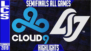 C9 vs CLG Highlights ALL GAMES | LCS Summer 2019 Playoffs Semifinals | Cloud9 v Counter Logic Gaming