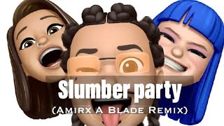 Ashnikko - Slumber Party Feat. Princess Nokia Lyric Video (Amirx A-Blade remix)