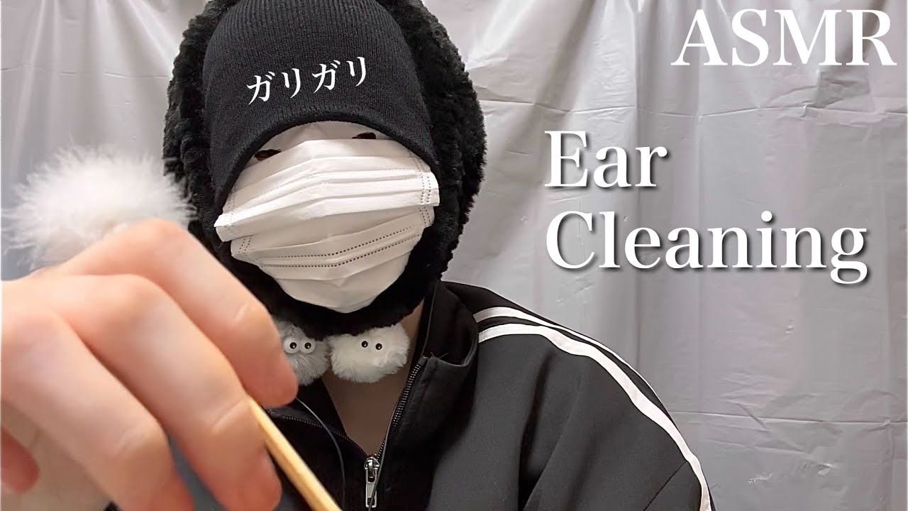 ASMR 無言でガリガリテキトー耳かきwithブチブチ梵天【No Talking】