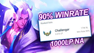 How the 90% Winrate 1000 LP Challenger SMURFS on Challenger Players with YONE