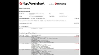 ckonverter.de - Hypovereinsbank Kontoauszug in MT940, CAMT053 oder CSV konvertieren