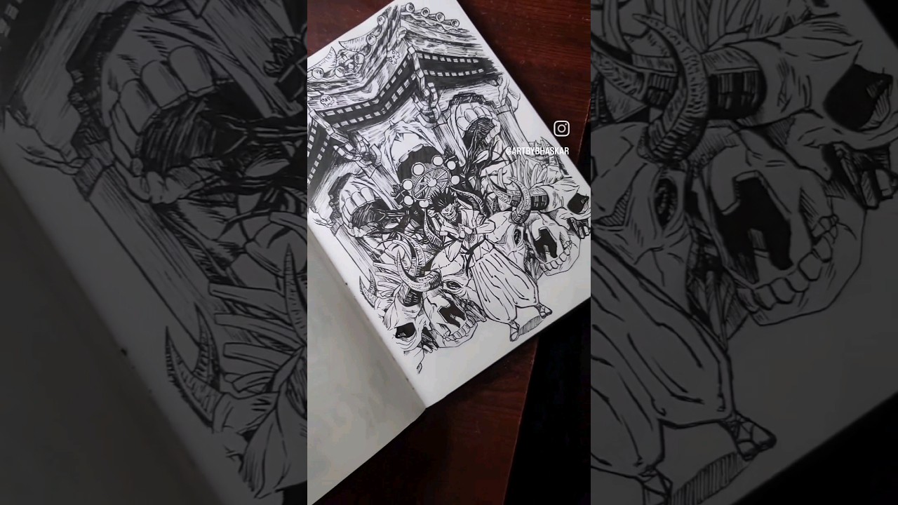 Drawing Sukuna's domain || The malevolent shrine || Jujutsu kaisen 