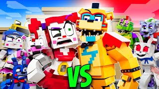 SISTER LOCATION VS SECURITY BREACH  FNAF Security Breach Minecraft Animation