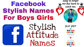 1000+ Stylish FB Names [*Boys & Girls*]