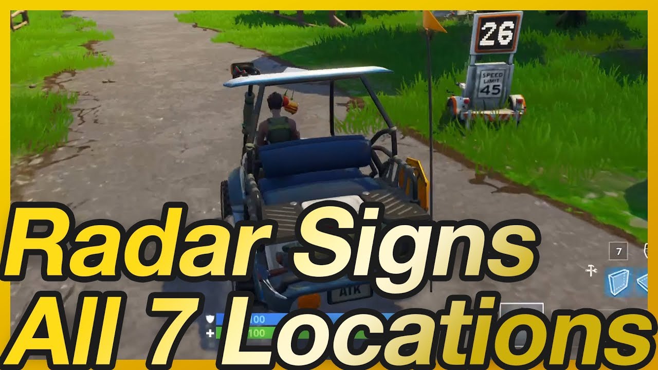 fortnite radar signs all 7 locations - where is the radar signs in fortnite