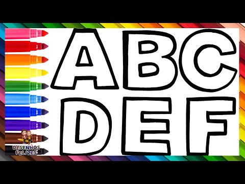 Desenhar e Colorir o Alfabeto 🔠🔡🌈 Aprenda as Letras e Cores 🇦 🇿 Desenhos para Crianças