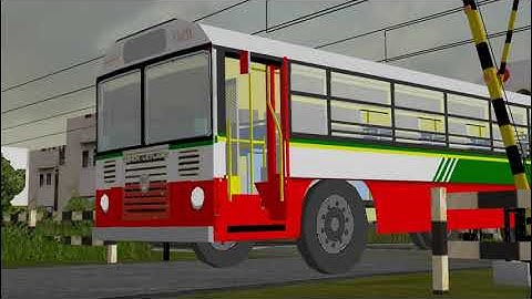 Trains at level crossing at slow speed || msts open rails indian railways ||