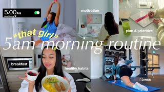 5AM morning routine 🌱 how to be THAT GIRL *motivation* to change your life, productive planning 2024