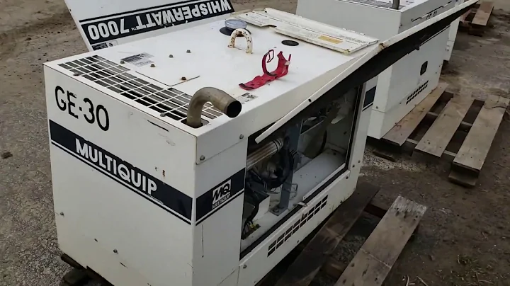 Multiquip Whisperwatt 7000 W 120/240 V PH 1 60 Hz Generator Diesel Kubota Z482 (4)