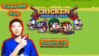 How to Beat Level 6 to 10 in Chicken Merge & War | Best Free Offline Games screenshot 3