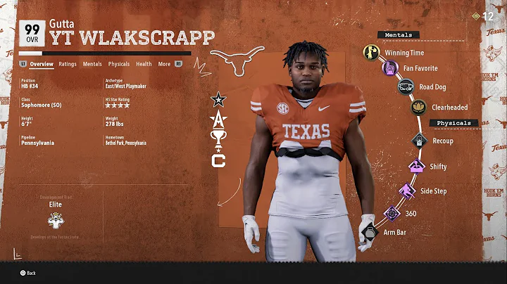 College Football 26: Road To Glory 99 Overall in 1 Season Method