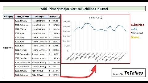 How to Add Primary Major Vertical Gridlines in Excel Chart||Excel Tutorial