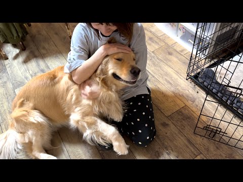 子供を寝かしつけるだけのはずが、一緒に寝てしまった母に２日分甘える愛犬