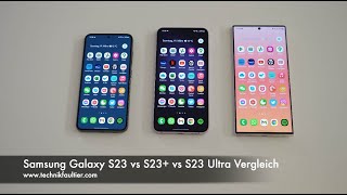 Samsung Galaxy S23 vs S23+ vs S23 Ultra Vergleich