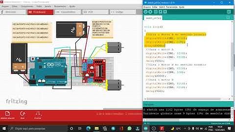 !!!ARDUINO PARA INICIANTES!!! Ponte H L298 Como Ligar e Programar