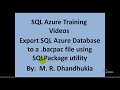 SQL Azure - Export SQL Azure Database to a .bacpac file using SQLPackage utility