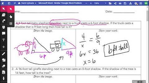 Similar Triangles with Word Problems