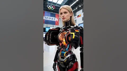 🇩🇪 Germany’s No.7 – A Glimpse Into the Robotic Future  #robot #humanoid  #athlete #Olympics #aiart