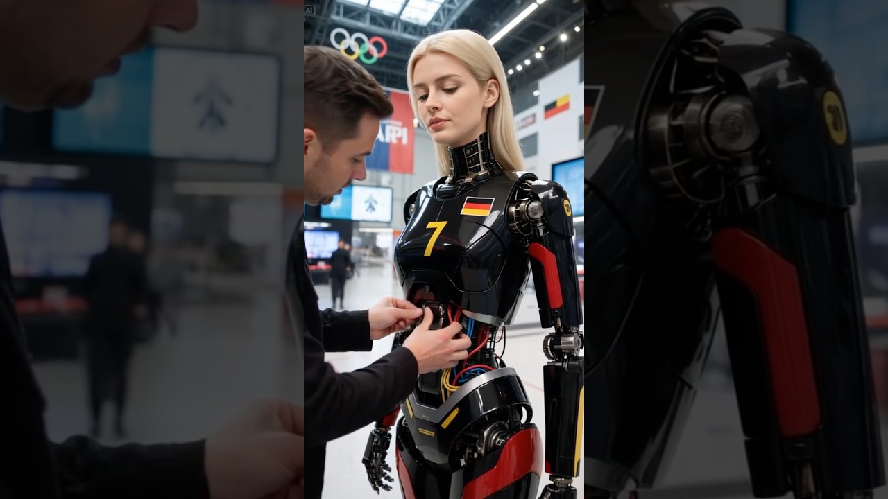 🇩🇪 Germany’s No.7 – A Glimpse Into the Robotic Future #robot #humanoid #athlete #Olympics #aiart