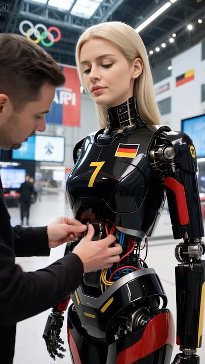 🇩🇪 Germany’s No.7 – A Glimpse Into the Robotic Future #robot #humanoid #athlete #Olympics #aiart