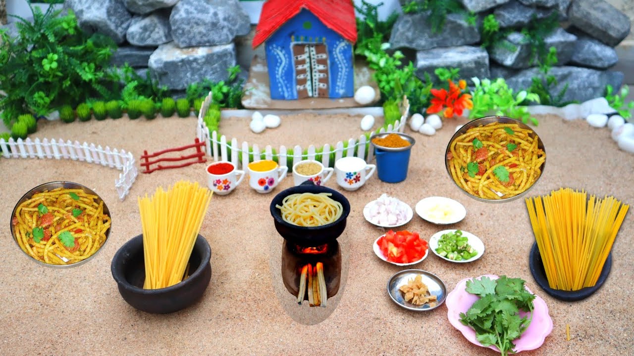 Miniature Spaghetti Recipe | Miniature Cooking | Mini Food | Village ...